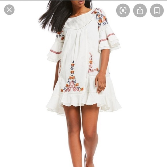 Free People Embroidered Dress - Picture 1 of 7